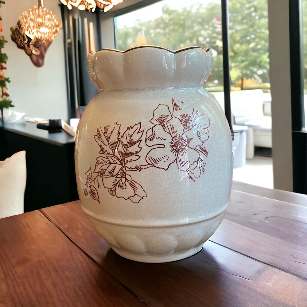 Antique transferware vase